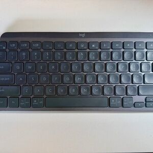 This is a Logitech MX Keys Mini wireless keyboard.